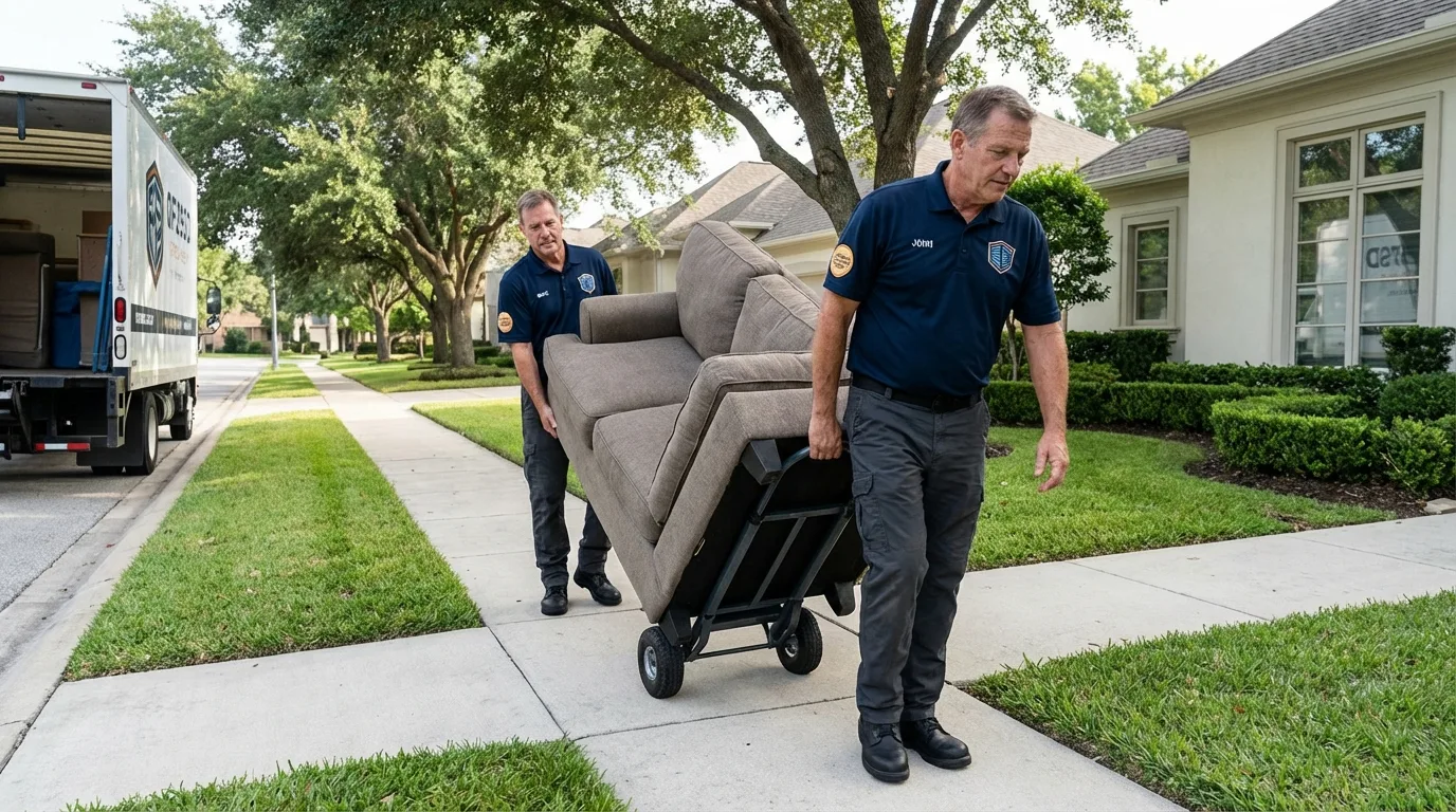 Local residential moving crew loading furniture in Wheat Ridge, CO