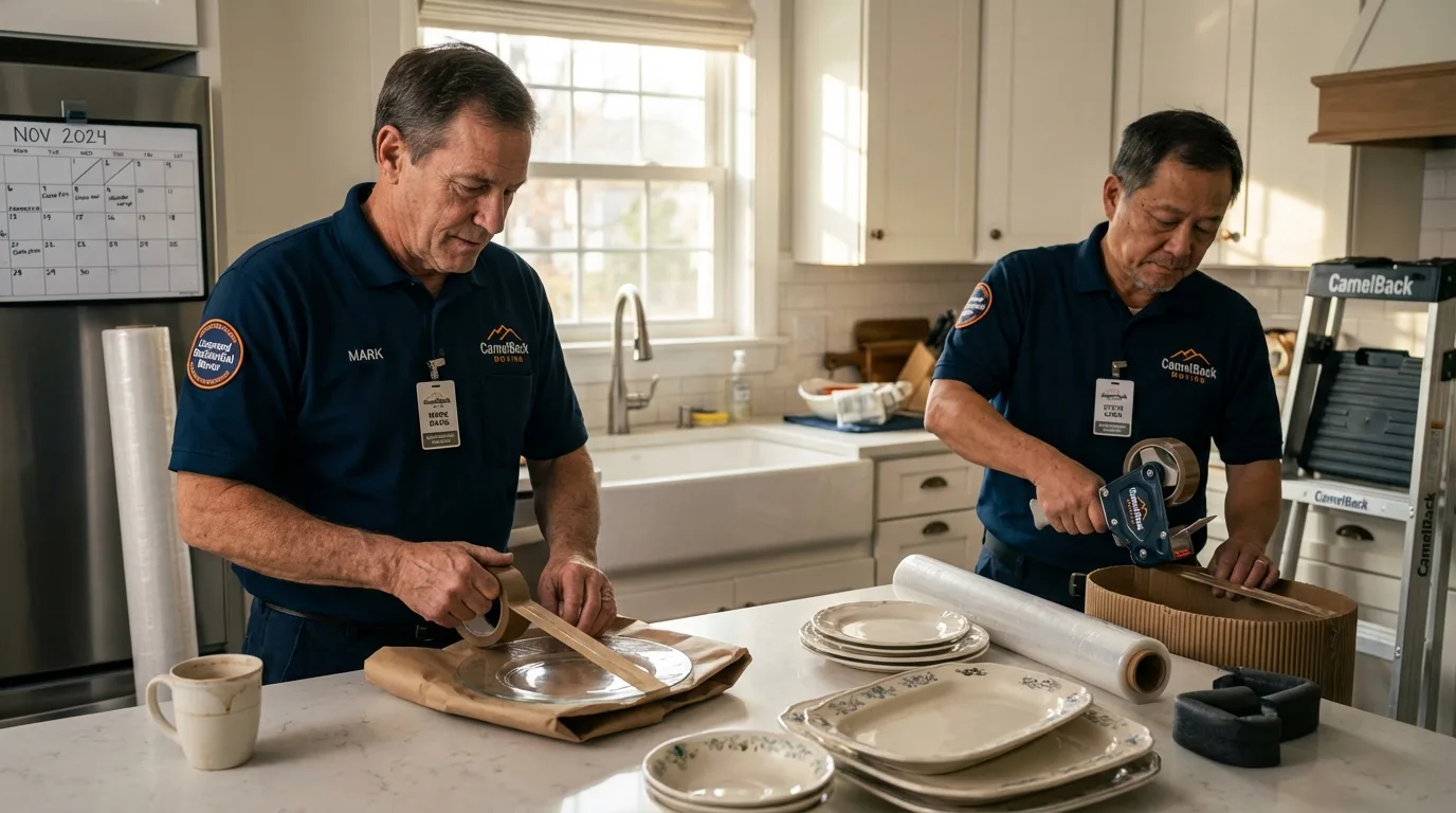 Professional crew packing kitchen dishware in Wheat Ridge, CO